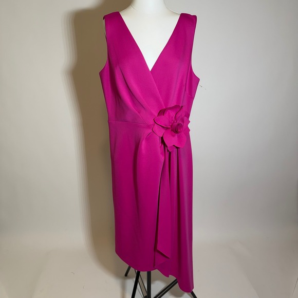NWD JH Evenings Pink Rosette Sash Sleeveless Sheath Cocktail Dress Womens  Sz 18 - www.rajagirimanappuram.com